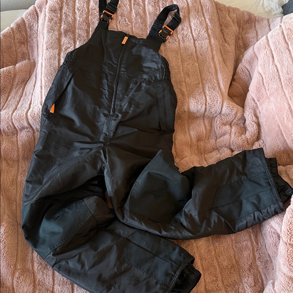 Champion Kids Black Jumpsuit with Orange Highlights